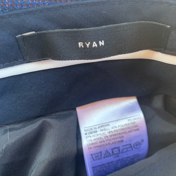 Banana Republic Navy Plaid “Ryan” Trousers – Size 4 - Picture 5 of 9